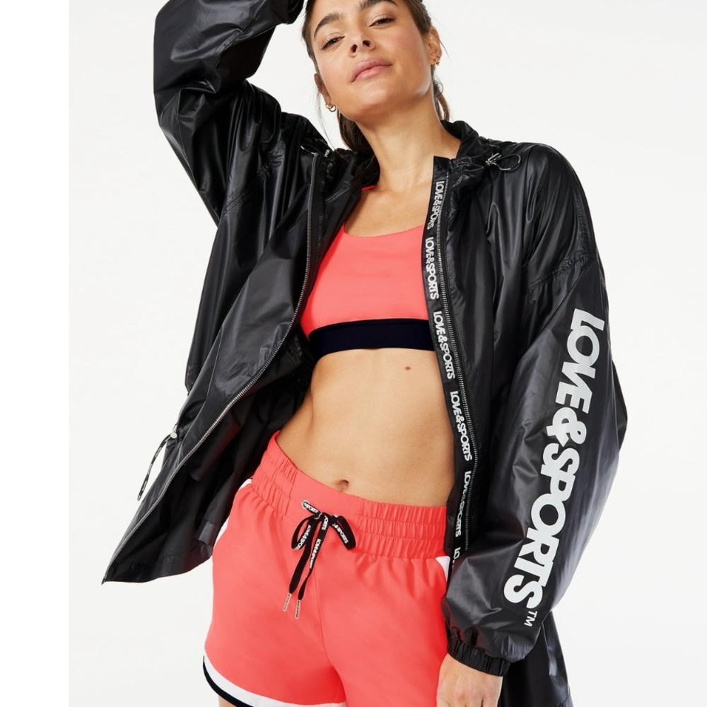 BRAND NEW Love & Sports Anorak Packable Jacket Size Jrs Large